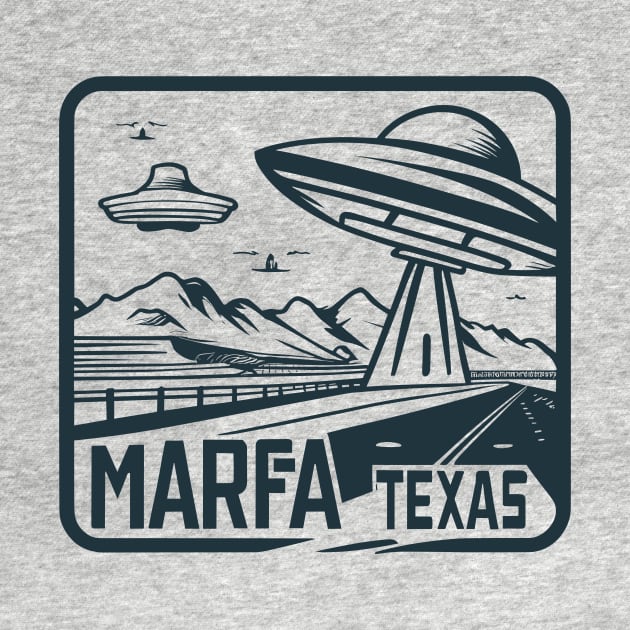 Vintage Marfa Texas UFO Art - Timeless Extraterrestrial Illustration by TeeTrendz